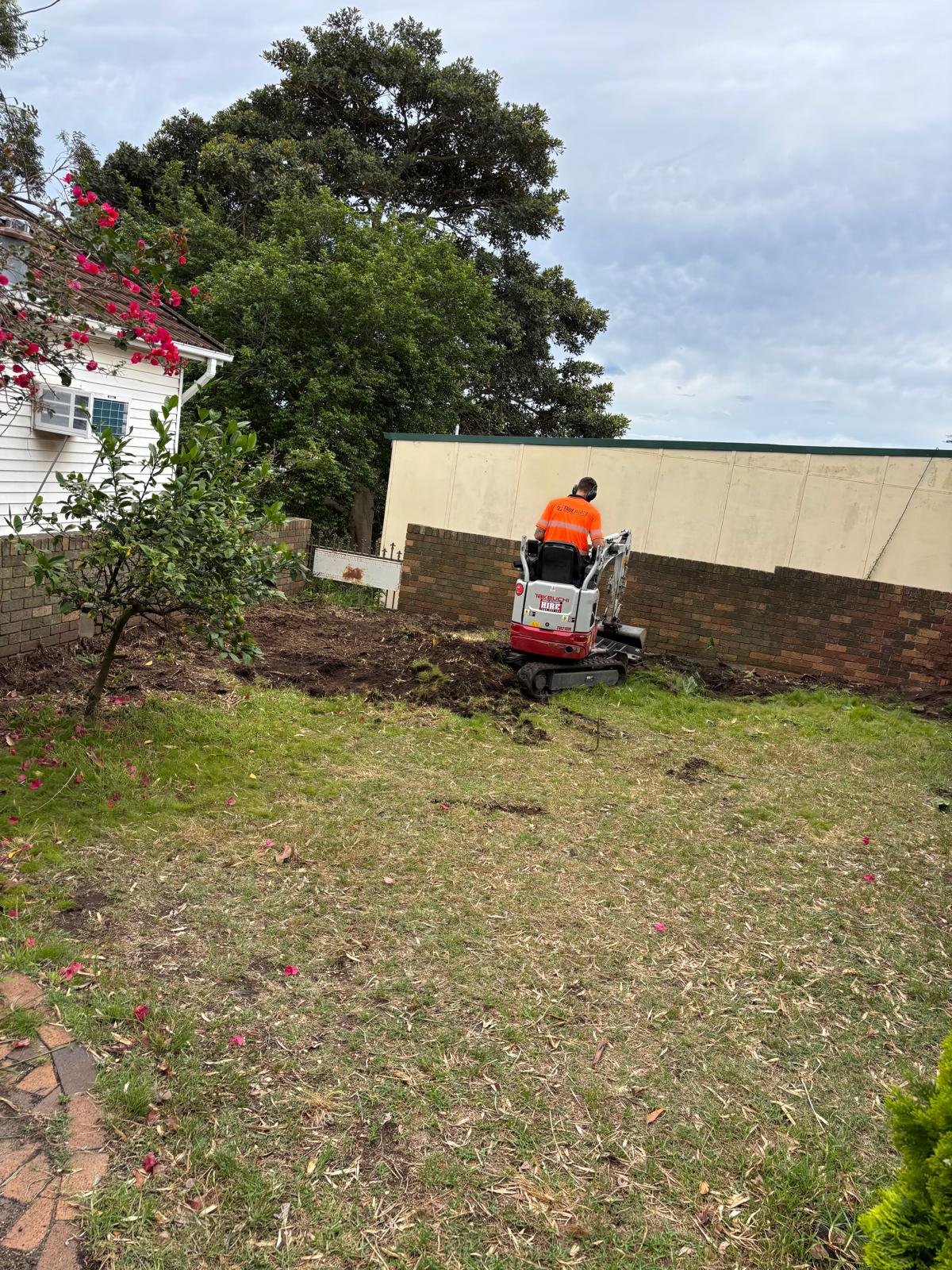 Backyard excavation and levelling by True Roots in Miranda
